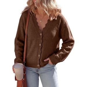 image:imageSidefeel Womens Oversized Fuzzy Cardigan SweatersDark Brown