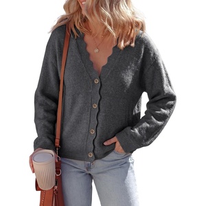 image:imageSidefeel Womens Oversized Fuzzy Cardigan SweatersDark Grey