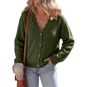image:imageSidefeel Womens Oversized Fuzzy Cardigan SweatersGreen