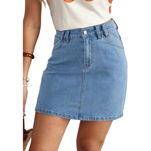 image:imageSidefeel Womens Summer High Waist Jean SkirtIceland Blue