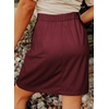 image:imageSidefeel Womens Corduroy Skirt High Waist Short SkirtsBurgundy