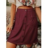 image:imageSidefeel Womens Corduroy Skirt High Waist Short SkirtsBurgundy