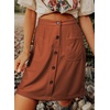image:imageSidefeel Womens Corduroy Skirt High Waist Short SkirtsGold Flame