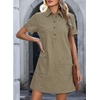 image:imageSidefeel Womens Denim Dress Casual A Line Trendy Mini Jean DressGreen