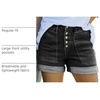 image:imageSidefeel Womens High Waisted Button Fly Jean ShortsBlack