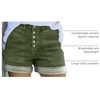 image:imageSidefeel Womens High Waisted Button Fly Jean ShortsGreen