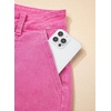 image:imageSidefeel Womens High Waisted Button Fly Jean ShortsHot Pink