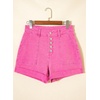 image:imageSidefeel Womens High Waisted Button Fly Jean ShortsHot Pink