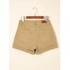 image:imageSidefeel Womens High Waisted Button Fly Jean ShortsKhaki