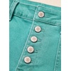 image:imageSidefeel Womens High Waisted Button Fly Jean ShortsLake Green
