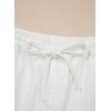 image:imageSidefeel Womens High Waisted Drawstring Summer Jean ShortsWhite