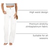 image:imageSidefeel Jeans for Women High Waisted Straight Leg Denim PantsCream White