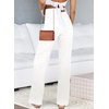 image:imageSidefeel Jeans for Women High Waisted Straight Leg Denim PantsCream White