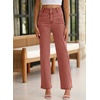 image:imageSidefeel Jeans for Women High Waisted Straight Leg Denim PantsMineral Red
