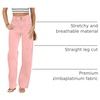 image:imageSidefeel Jeans for Women High Waisted Straight Leg Denim PantsPink