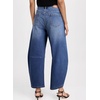 image:imageSidefeel Womens Barrel Jeans Wide Leg Mid Rise Y2k Ankle Denim PantsBlue
