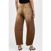 image:imageSidefeel Womens Barrel Jeans Wide Leg Mid Rise Y2k Ankle Denim PantsBrown