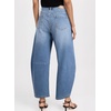 image:imageSidefeel Womens Barrel Jeans Wide Leg Mid Rise Y2k Ankle Denim PantsStarry Blue