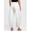 image:imageSidefeel Womens Barrel Jeans Wide Leg Mid Rise Y2k Ankle Denim PantsWhite