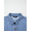 image:imageSidefeel Womens Button Down Denim Shirt Short Sleeve Jean ShirtBeau Blue