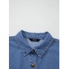 image:imageSidefeel Womens Button Down Denim Shirt Short Sleeve Jean ShirtIceland Blue