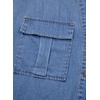image:imageSidefeel Womens Denim Shirt Short Sleeve V Neck Button Down Jean Shirts Trendy Casual Oversized Loose Fit Summer Tops BlousesLight Blue
