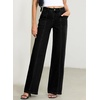 image:imageSidefeel Womens High Waisted Jeans Loose Fit Wide Leg Denim PantsBlack