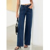 image:imageSidefeel Womens High Waisted Jeans Loose Fit Wide Leg Denim PantsBluing