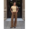 image:imageSidefeel Womens High Waisted Jeans Loose Fit Wide Leg Denim PantsBrown