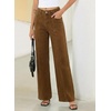 image:imageSidefeel Womens High Waisted Jeans Loose Fit Wide Leg Denim PantsBrown