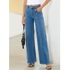 image:imageSidefeel Womens High Waisted Jeans Loose Fit Wide Leg Denim PantsLight Blue