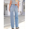 image:imageSidefeel Womens High Waisted Straight Leg Jeans Drawstring Denim PantsIceland Blue