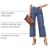 image:imageSidefeel Womens High Waisted Straight Leg Jeans Loose Cropped Denim PantsA Sky Blue