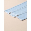 image:imageSidefeel Womens High Waisted Straight Leg Jeans Loose Cropped Denim PantsB Sky Blue