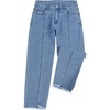 image:imageSidefeel Womens High Waisted Straight Leg Jeans Loose Cropped Denim PantsSky Blue