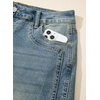 image:imageSidefeel Womens High Waisted Stretchy Folded Hem Jean ShortsVintage Blue