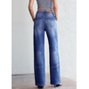 image:imageSidefeel Womens High Waisted Wide Leg Jeans Loose Stretchy Denim PantsDark Blue