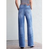 image:imageSidefeel Womens High Waisted Wide Leg Jeans Loose Stretchy Denim PantsLight Blue