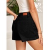 image:imageSidefeel Womens Jean Skirt High Waisted Wrap Denim SkortBlack