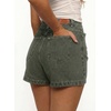 image:imageSidefeel Womens Jean Skirt High Waisted Wrap Denim SkortGreen