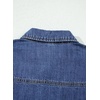image:imageSidefeel Womens Long Sleeve Ruffle Trim Button Down Denim ShirtBlue