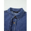 image:imageSidefeel Womens Long Sleeve Ruffle Trim Button Down Denim ShirtBlue