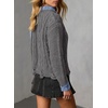 image:imageSidefeel Womens Patchwork Pullover Chunky SweatersMedium Grey