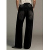 image:imageSidefeel Womens Rhinestone Wide Leg Jeans High Waisted Denim PantsBlack