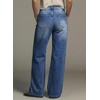 image:imageSidefeel Womens Rhinestone Wide Leg Jeans High Waisted Denim PantsBlue