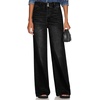 image:imageSidefeel Womens Wide Leg Jeans High Waisted Denim PantsBlack