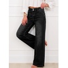 image:imageSidefeel Womens Wide Leg Jeans High Waisted Denim PantsBlack