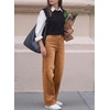 image:imageSidefeel Womens Wide Leg Jeans High Waisted Denim PantsBrown