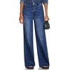 image:imageSidefeel Womens Wide Leg Jeans High Waisted Denim PantsDark Blue