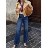 image:imageSidefeel Womens Wide Leg Jeans High Waisted Denim PantsDark Blue